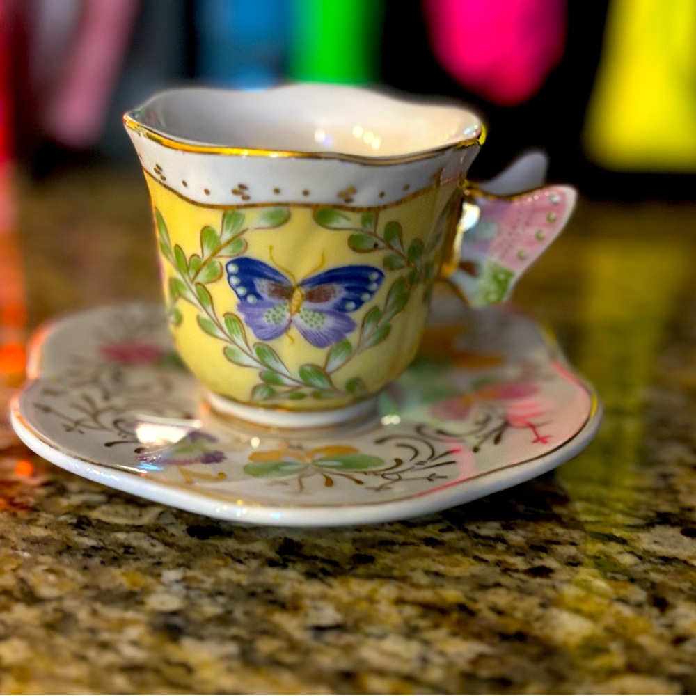 Baum Bros. Formalities by MariskasOldChest - vintage butterfly teacup & saucer